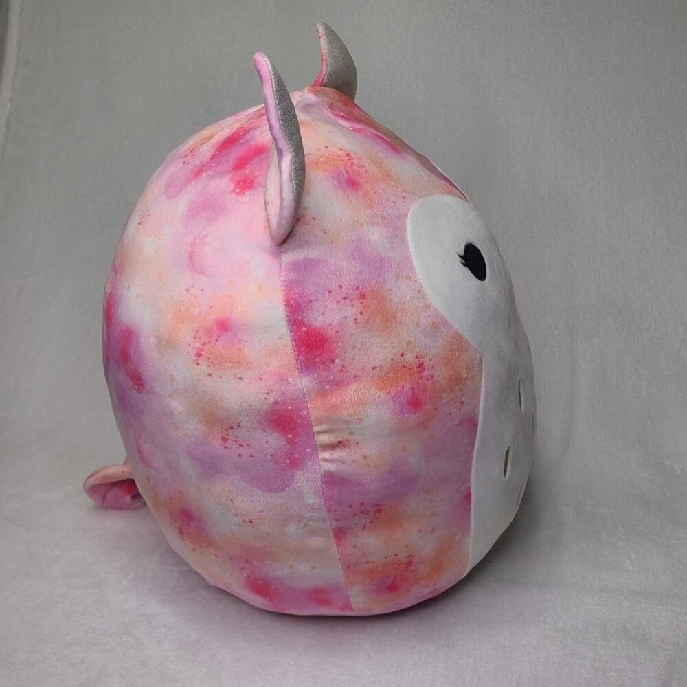 18 Inch Squishmallow Tazlow The Owl Tie Dye Pink Sparkly Ears Gold Accents - Picture 3 of 10